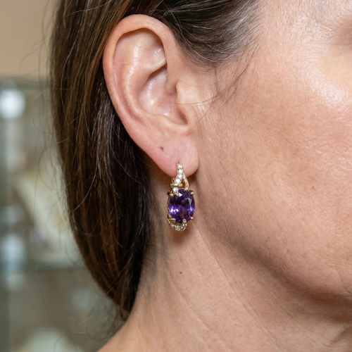 Imperial Nightfall Drop Earrings | Rose Gold