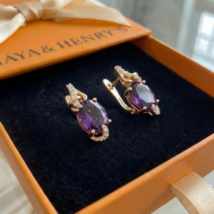 Imperial Nightfall Drop Earrings | Rose Gold