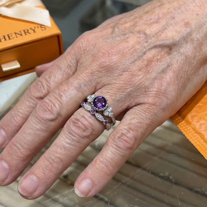 Violetis Crown Ring Set | White Gold